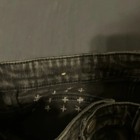 Ksubi Black Denim with Cross Details size 30 good condition
